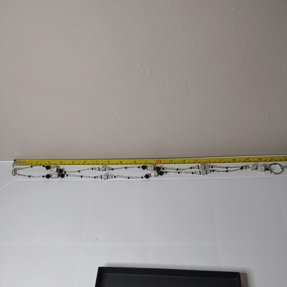 Clear And Black Glass Bead Lanyard - Picture 7 of 7